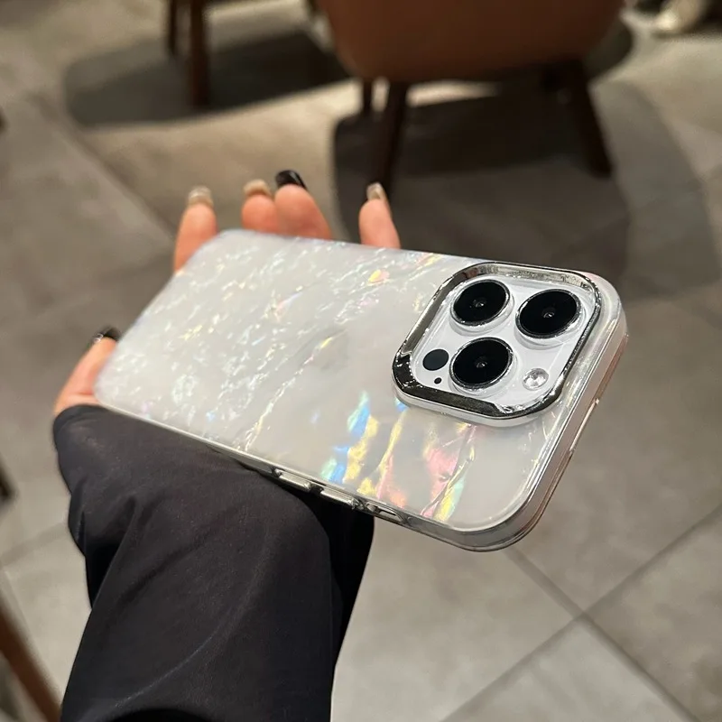 Gradient Color Case - Чехол Aurora Glitter Shell для iPhone