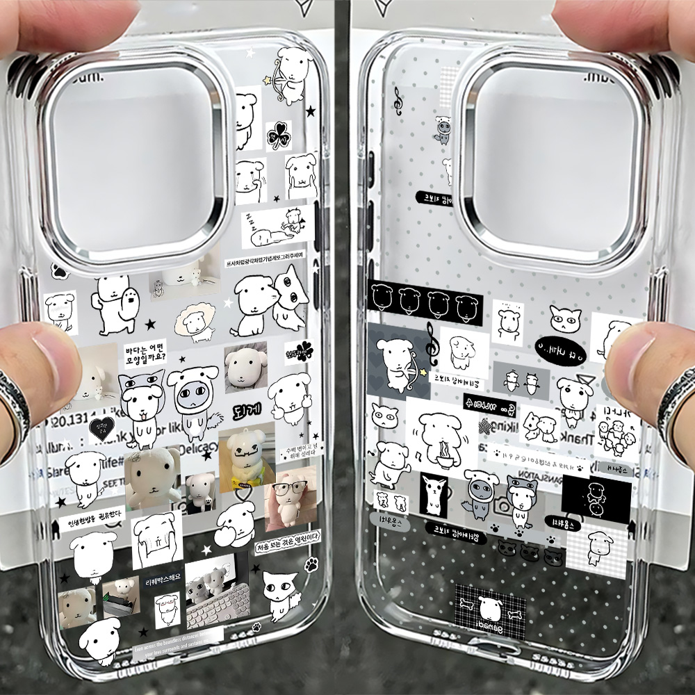 Phone Cases Arc - Прозрачный мягкий чехол Kawaii Puppy Glitter