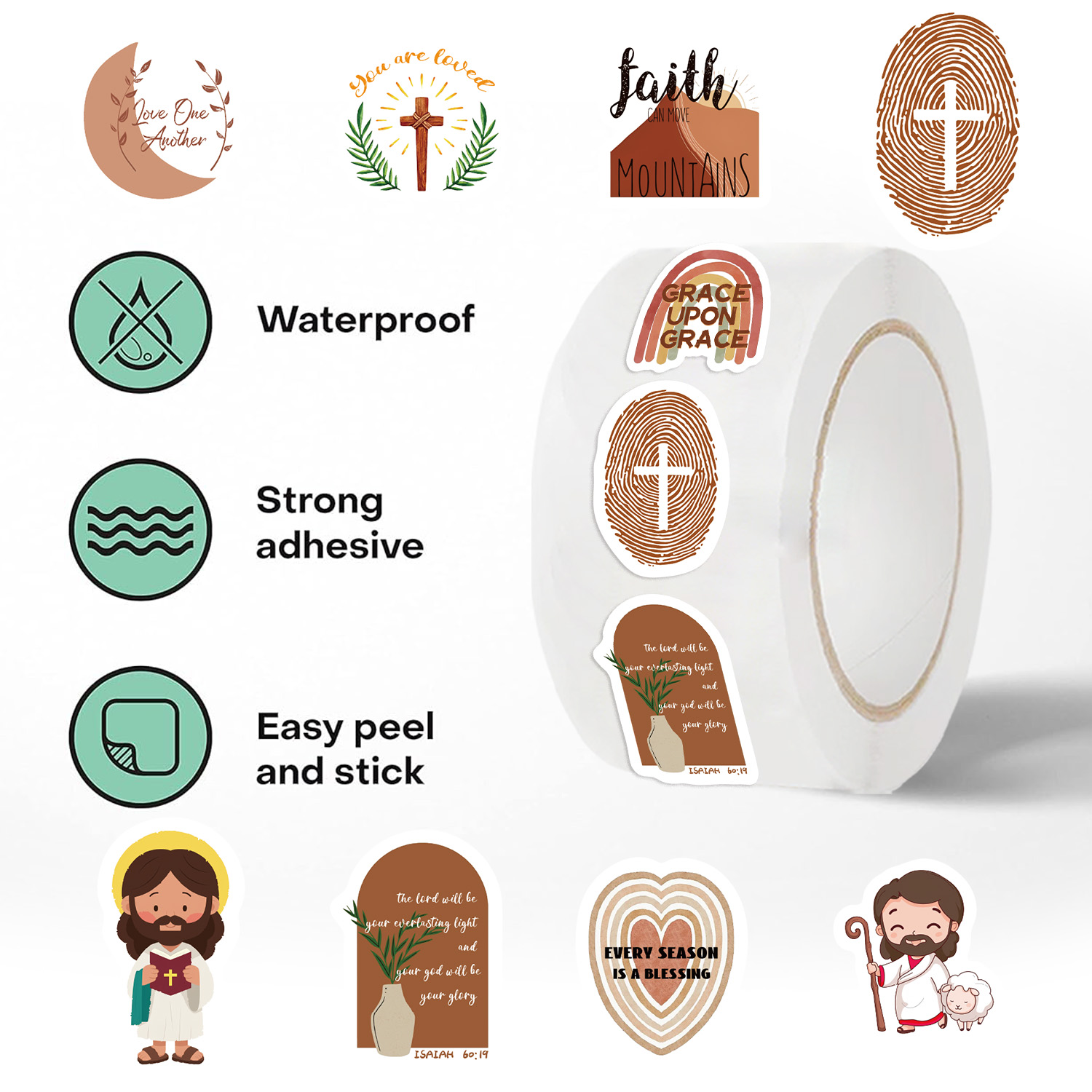 500 шт., христианский рулон Ии – обзор и цена Phone Cases Jesus